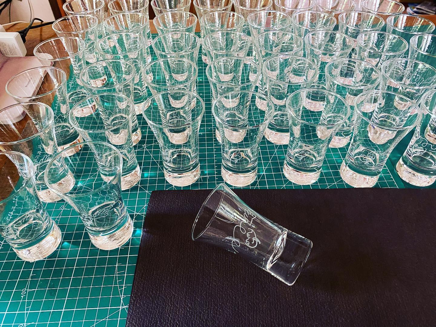 日本酒グラス夏は冷酒が美味しいですね。#名入れグラス#ロゴ入りグラス#ロゴ入り日本酒グラス
